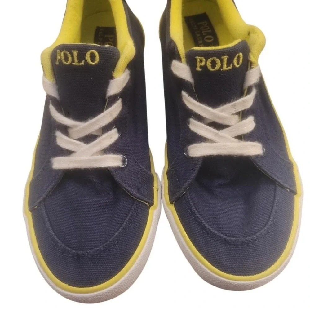 Polo Navy Blue/Green Boys Sneakers